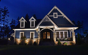 Rochester home after outdoor lighting company service